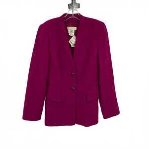 Escada Pink Wool Nylon Tuxedo Blazer | Women’s Size 8